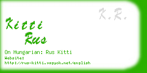 kitti rus business card